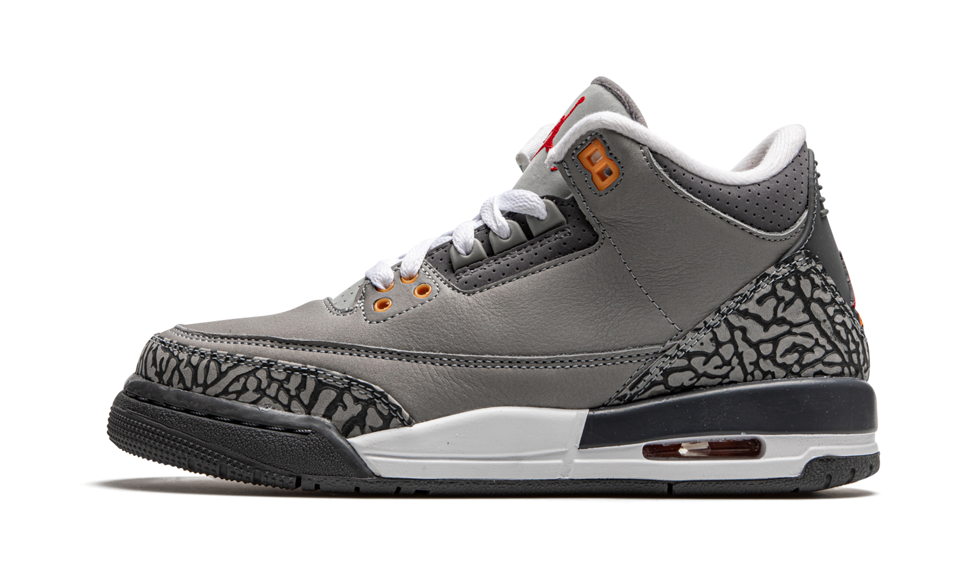 jordan 3 retro cool grey 2021 gs+398614-012+diagnol right view 1