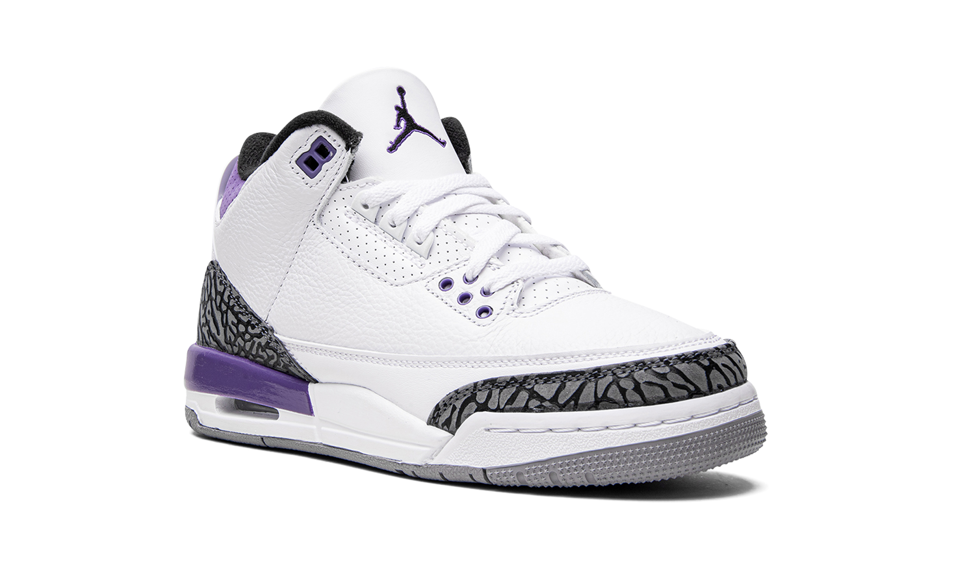 jordan 3 retro dark iris gs+DM0967-105+diagnol right view