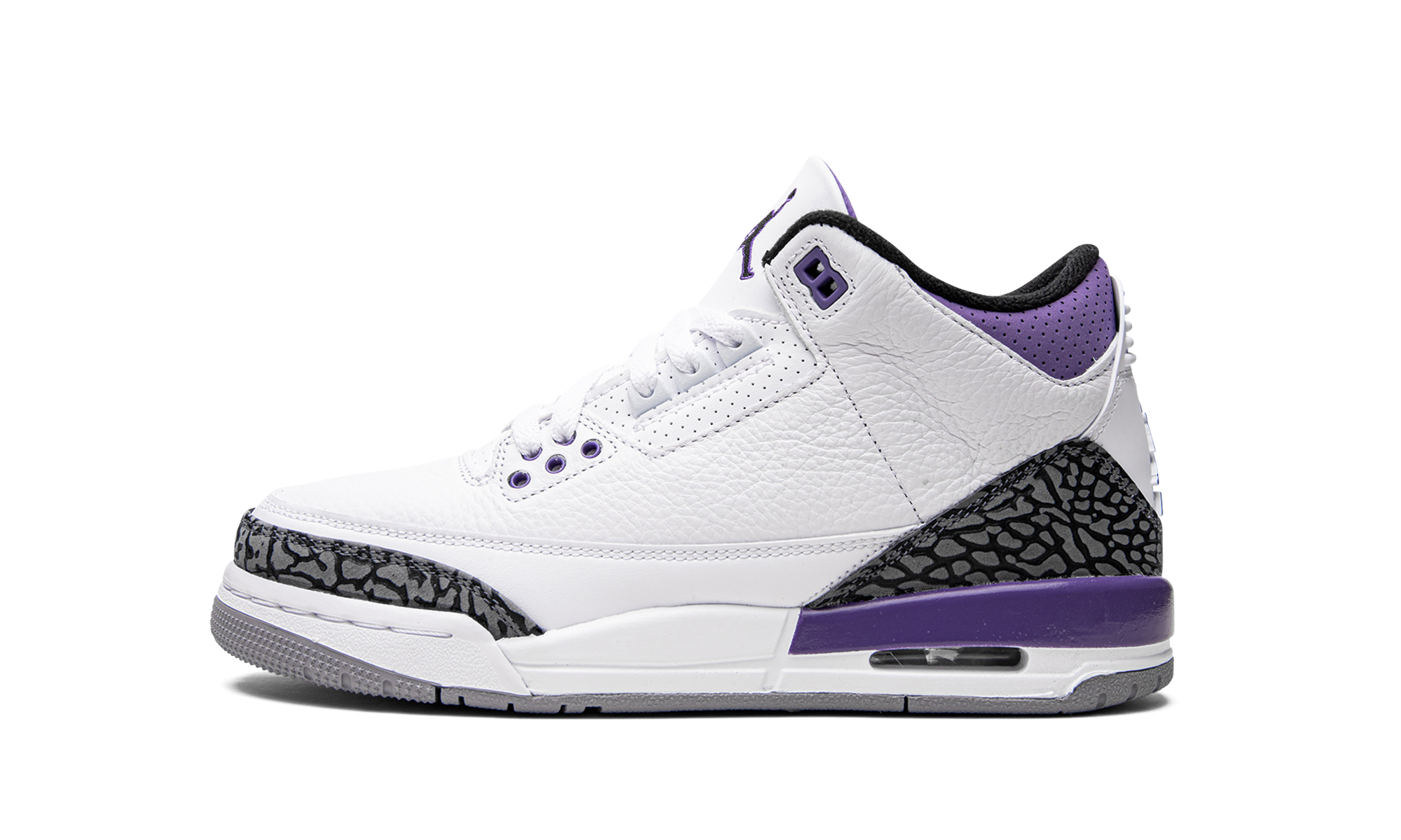 jordan 3 retro dark iris gs+DM0967-105+diagnol right view 1