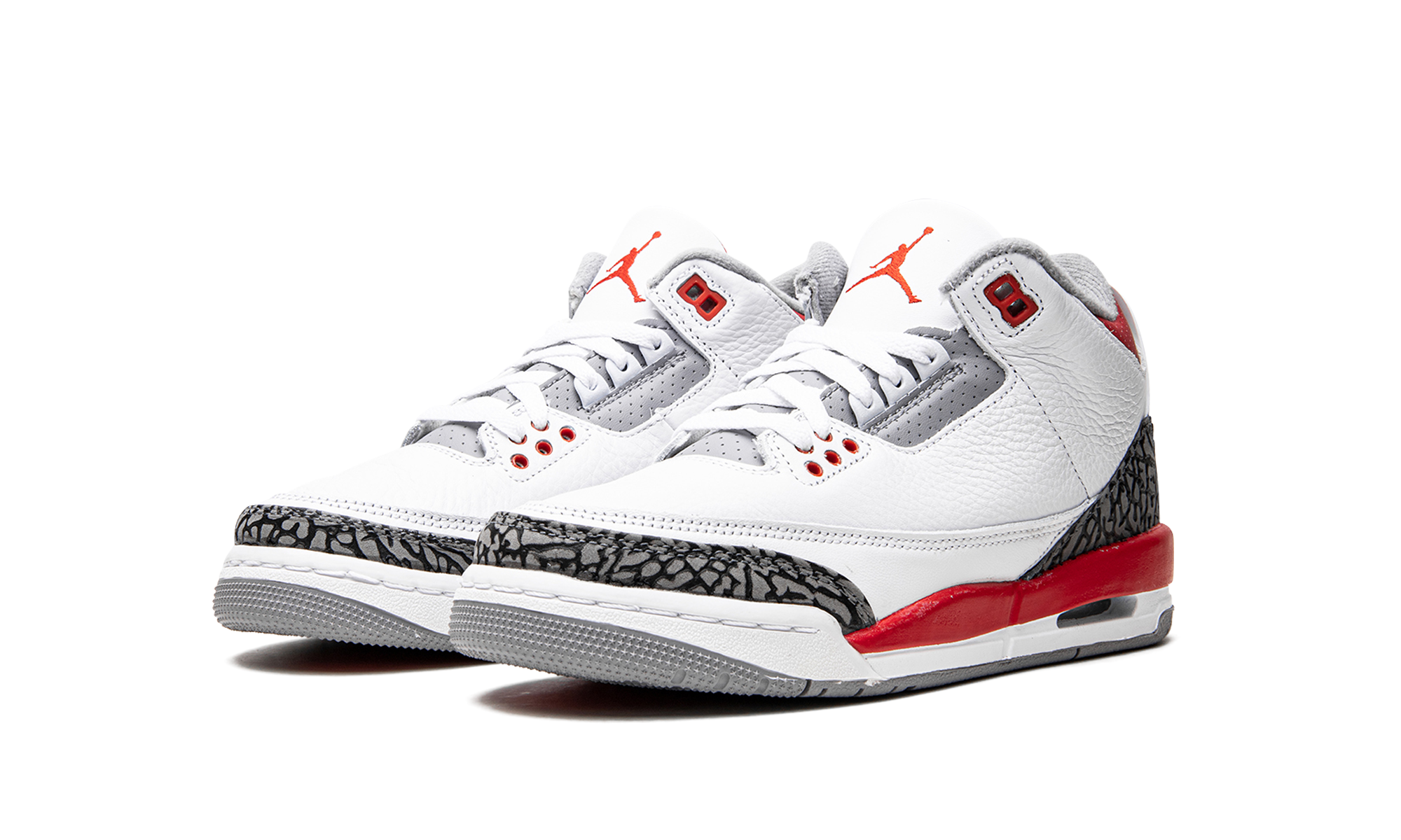 jordan 3 retro fire red 2022 gs+DM0967-160+diagnol left view