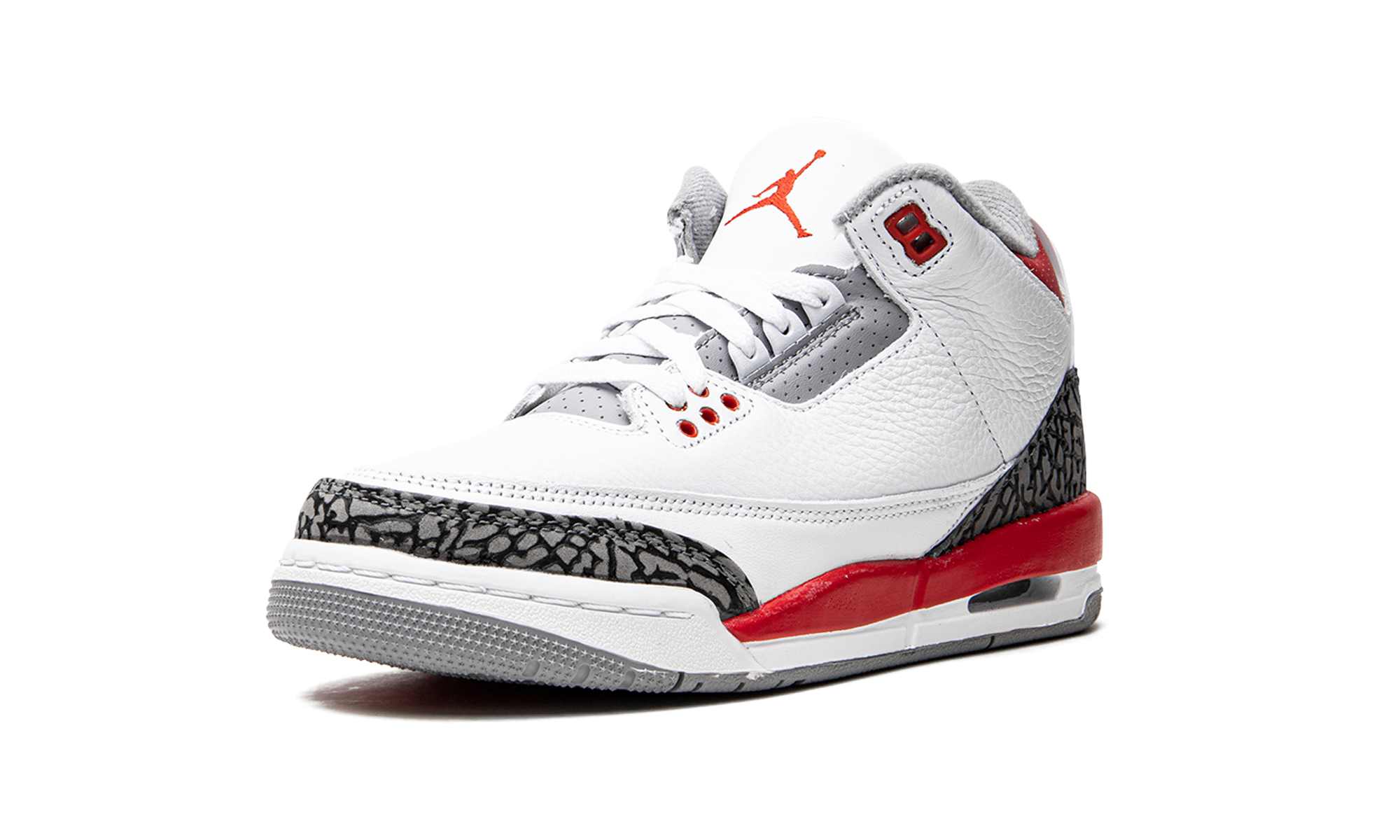 jordan 3 retro fire red 2022 gs+DM0967-160+left diagnol single view