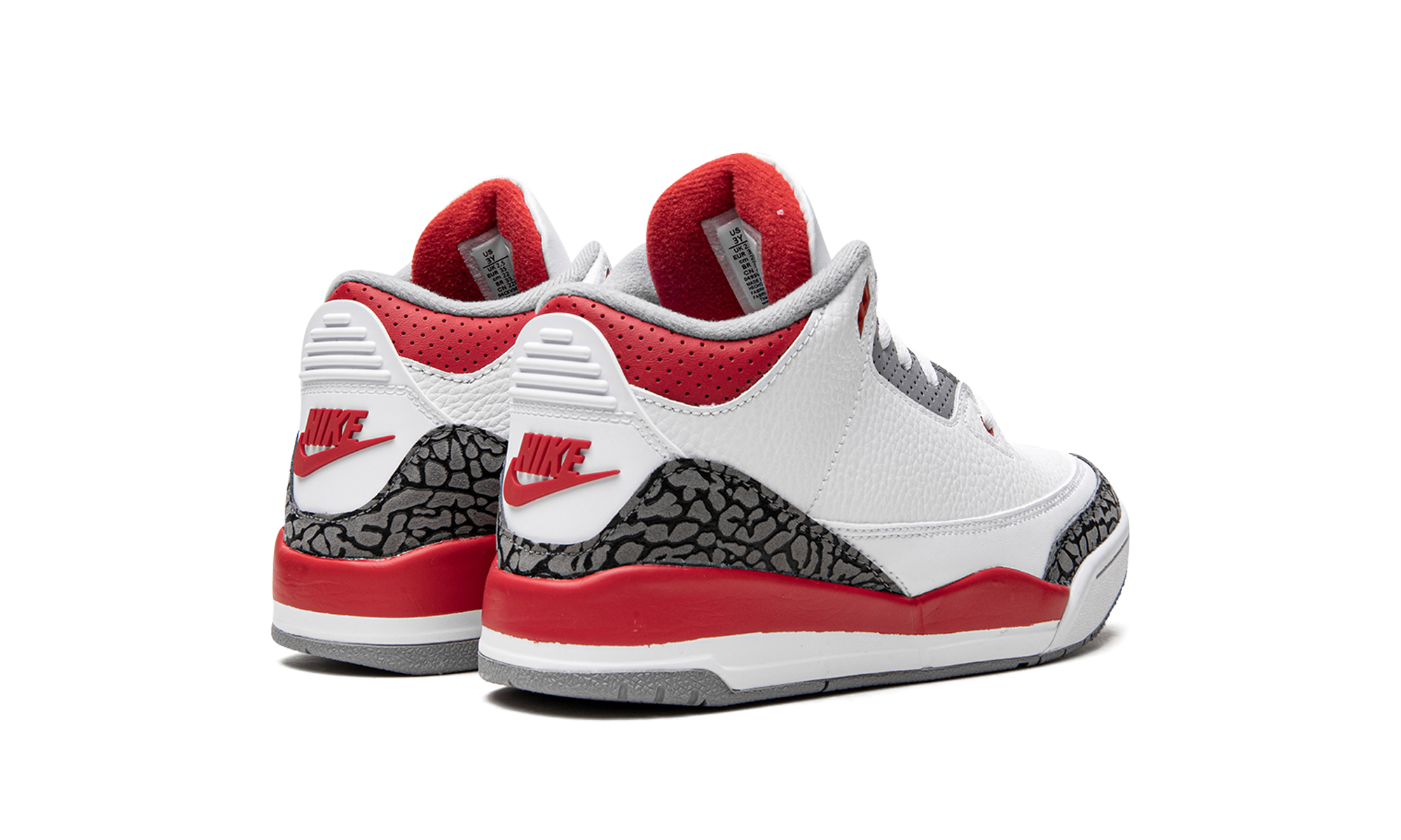 jordan 3 retro fire red 2022 ps+DM0966-160+diagnol right behind view