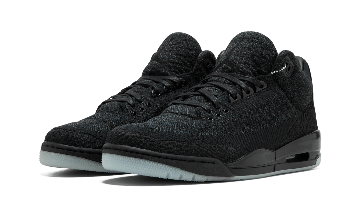 jordan 3 retro flyknit black+AQ1005-001+diagnol left view