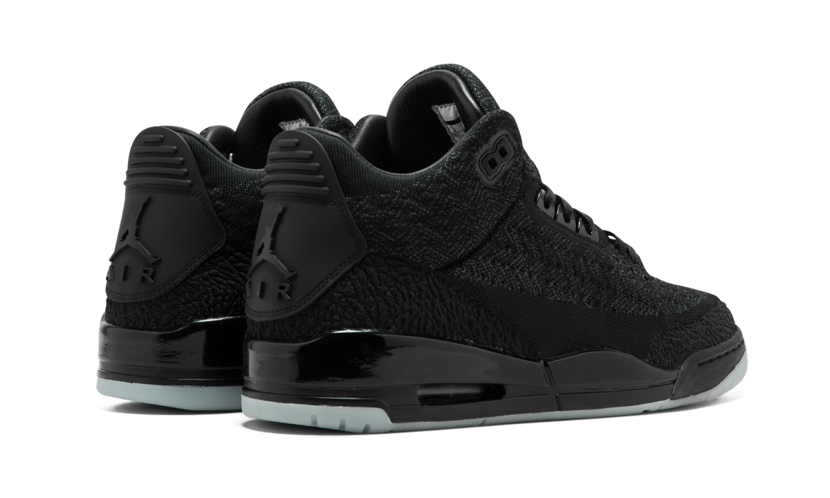 jordan 3 retro flyknit black+AQ1005-001+diagnol right behind view