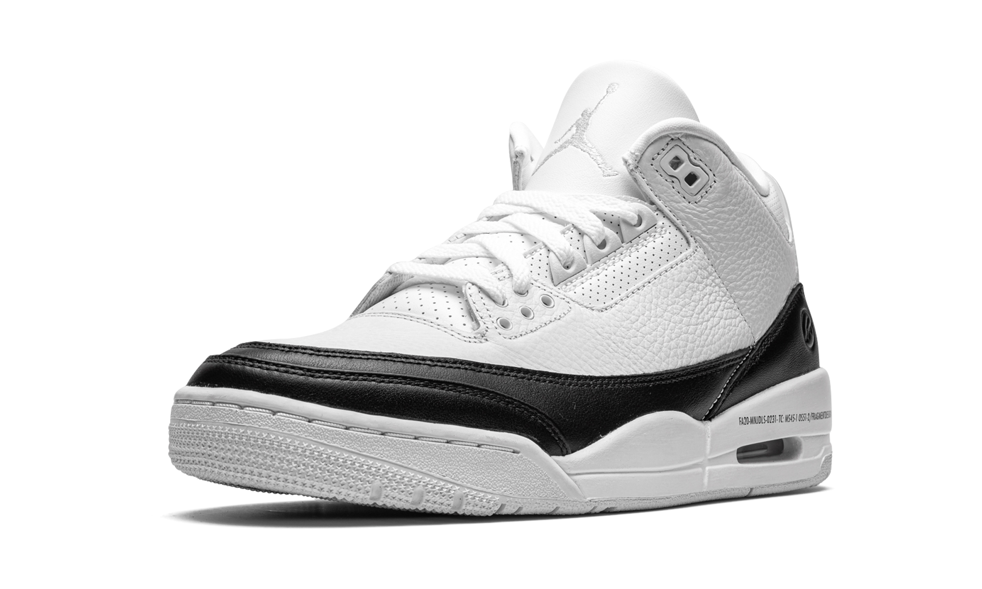 jordan 3 retro fragment+DA3595-100+left diagnol single view