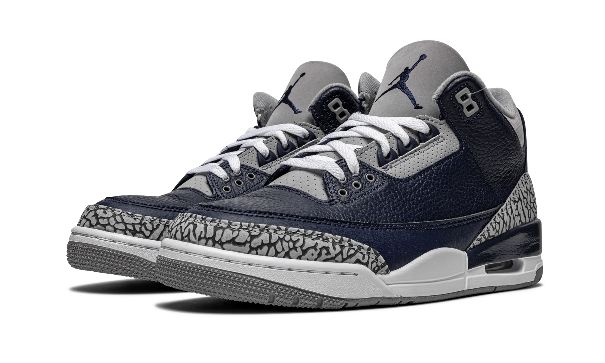 jordan 3 retro georgetown 2021+CT8532-401+diagnol left view