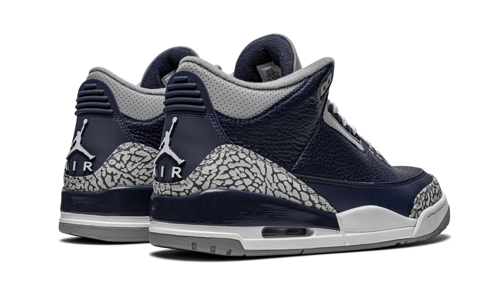 jordan 3 retro georgetown 2021+CT8532-401+diagnol right behind view