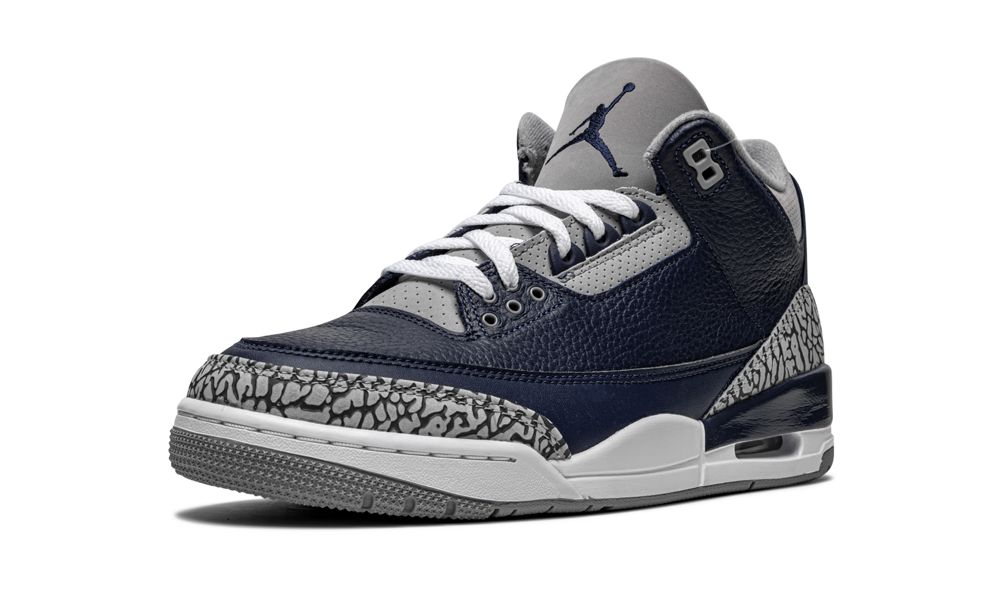 jordan 3 retro georgetown 2021+CT8532-401+left diagnol single view