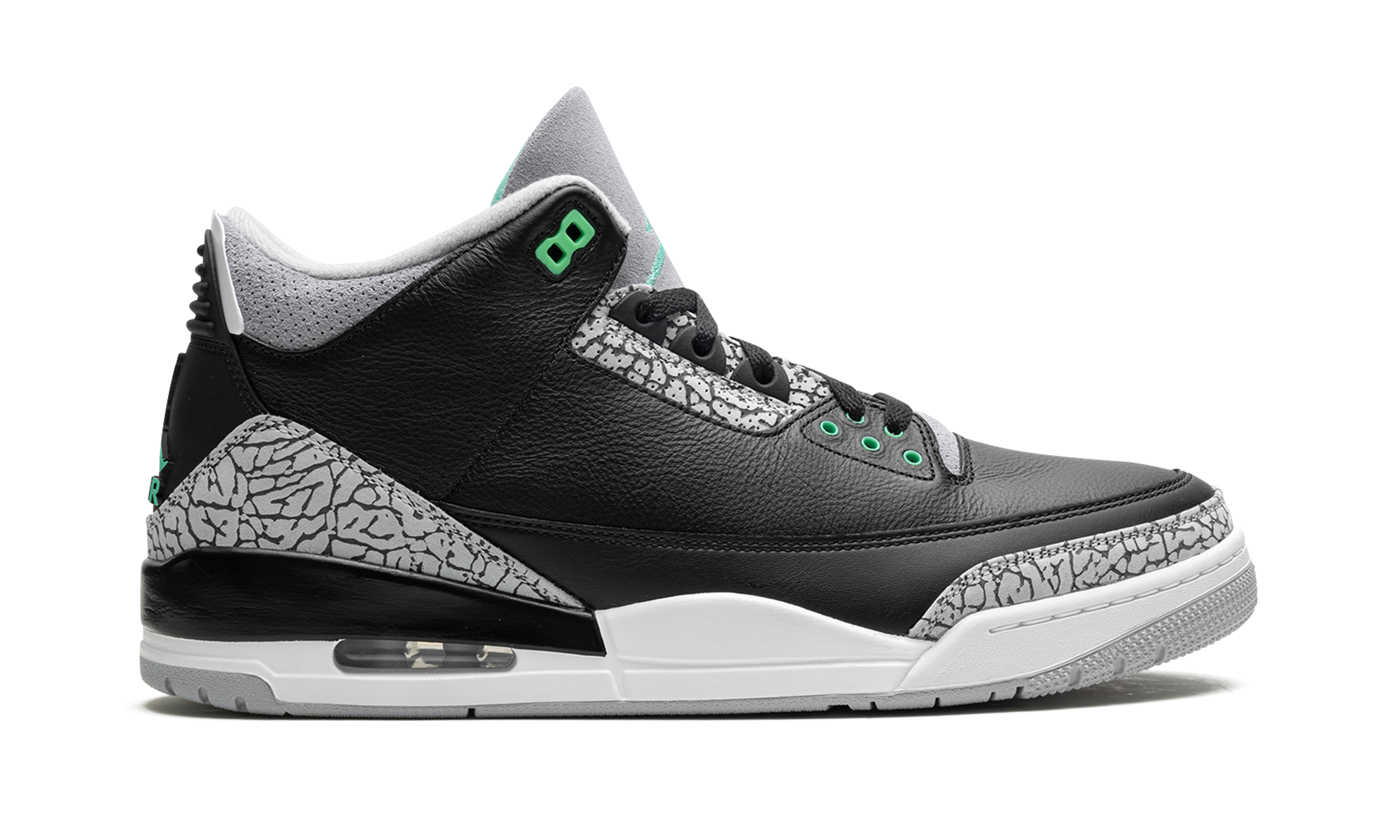 jordan 3 retro green glow+CT8532-031+right view