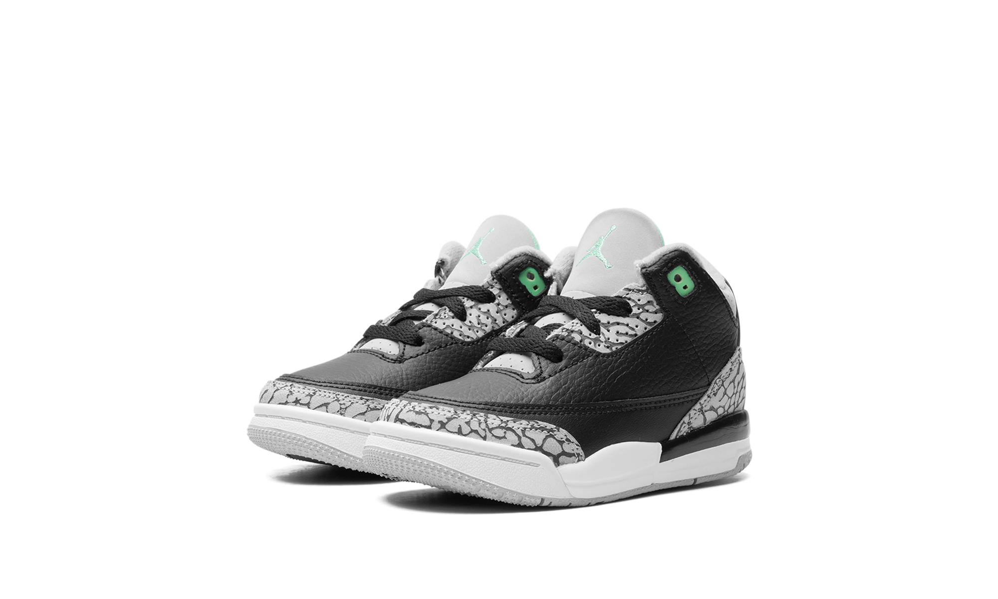 jordan 3 retro green glow td+DM0968-031+diagnol left view
