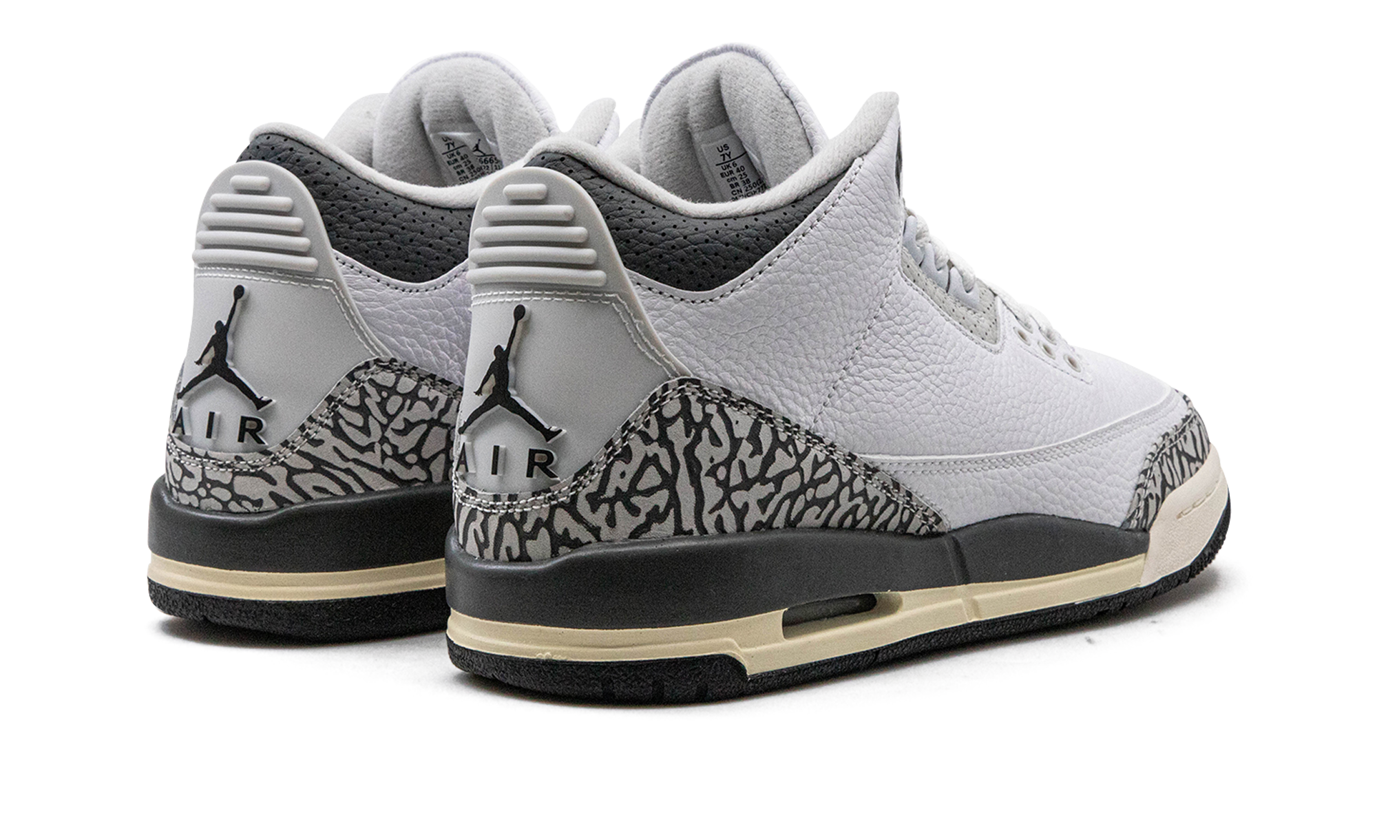 jordan 3 retro hide n sneak gs+DX6665-100+diagnol right behind view