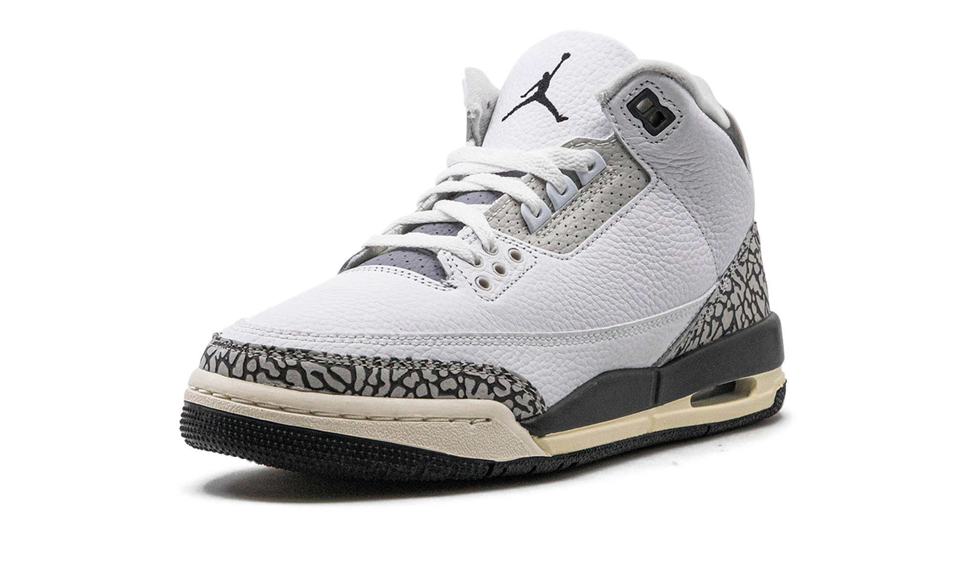 jordan 3 retro hide n sneak gs+DX6665-100+left diagnol single view