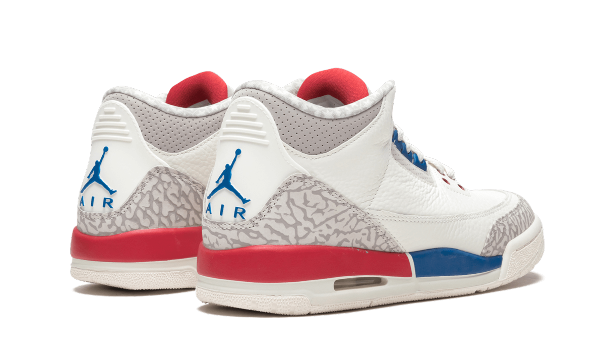 jordan 3 retro international flight gs+398614-140+diagnol right behind view