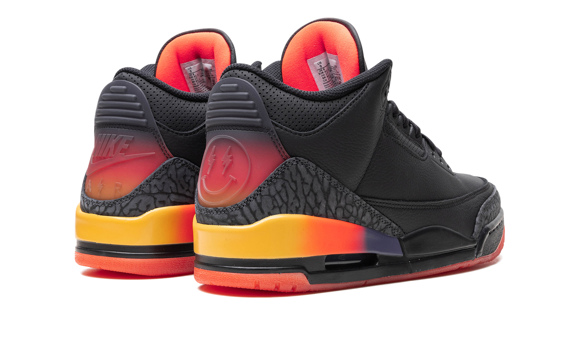 jordan 3 retro j balvin rio+FN0344-001+diagnol right behind view