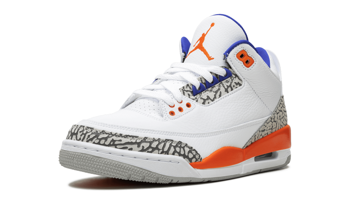 jordan 3 retro knicks+136064-148+left diagnol single view