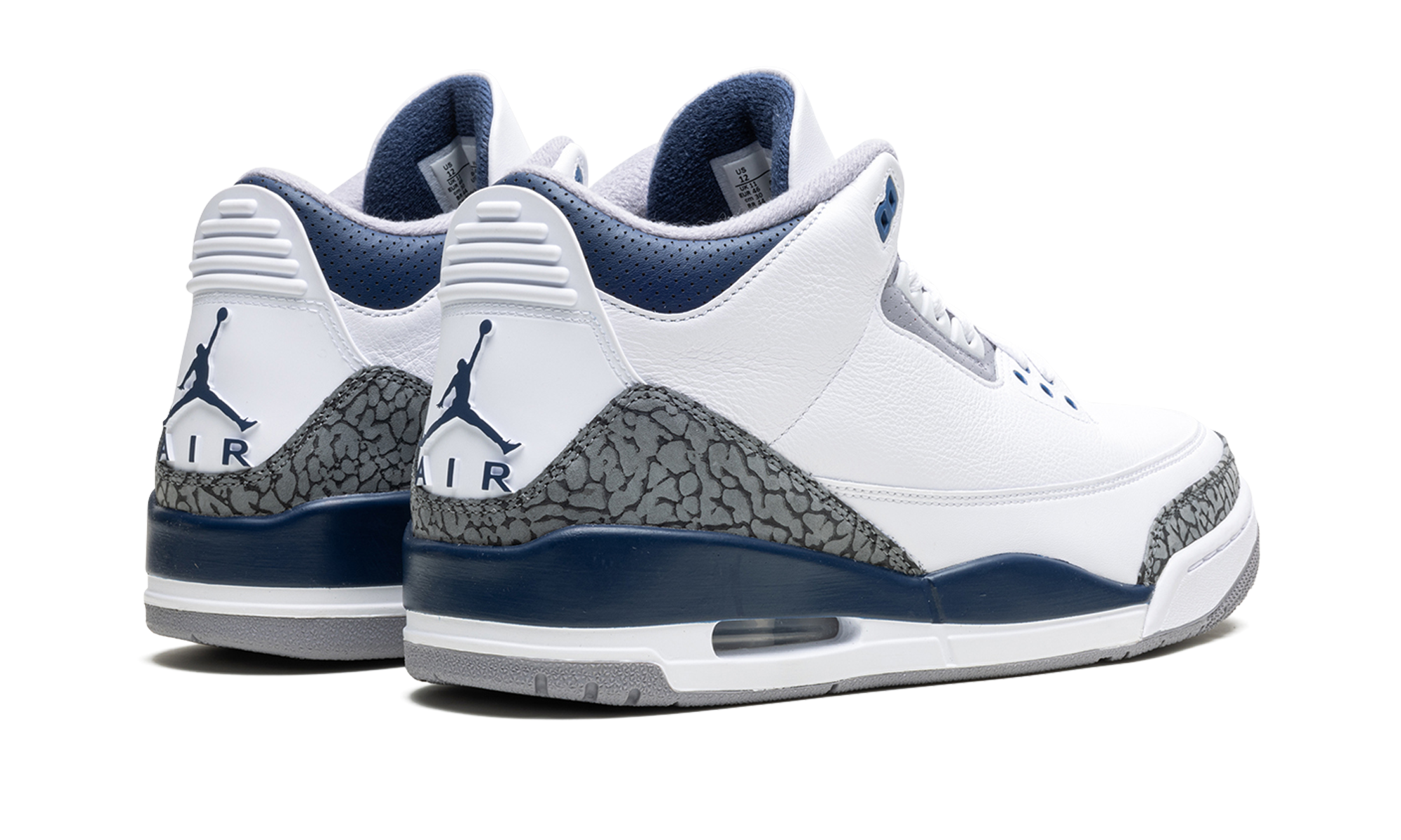 jordan 3 retro midnight navy+CT8532-140+diagnol right behind view