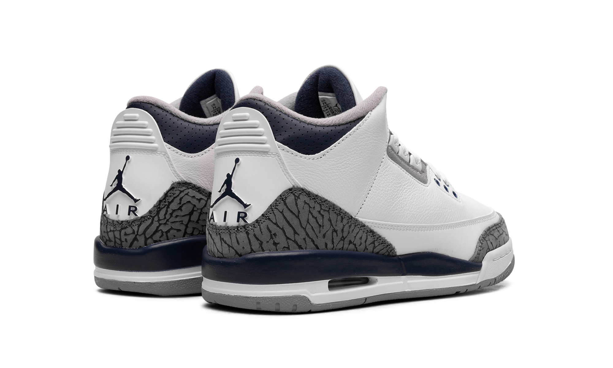 jordan 3 retro midnight navy gs+DM0967-140+diagnol right behind view