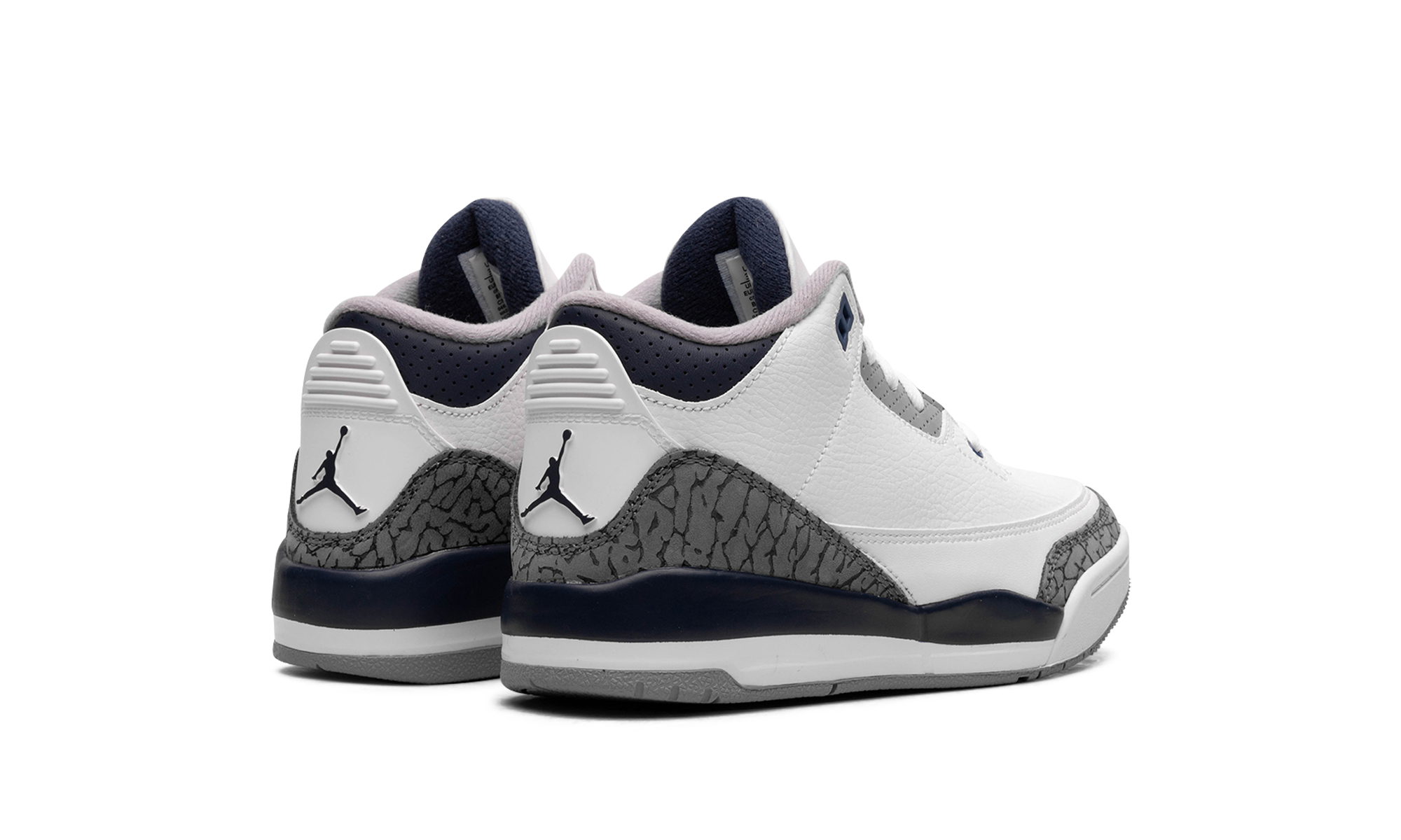 jordan 3 retro midnight navy ps+DM0966-140+diagnol right behind view