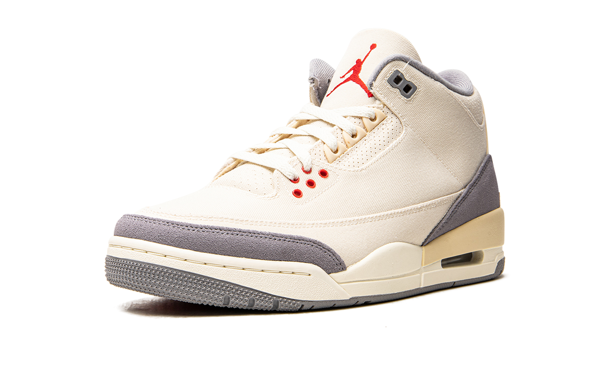 jordan 3 retro muslin+DH7139-100+left diagnol single view