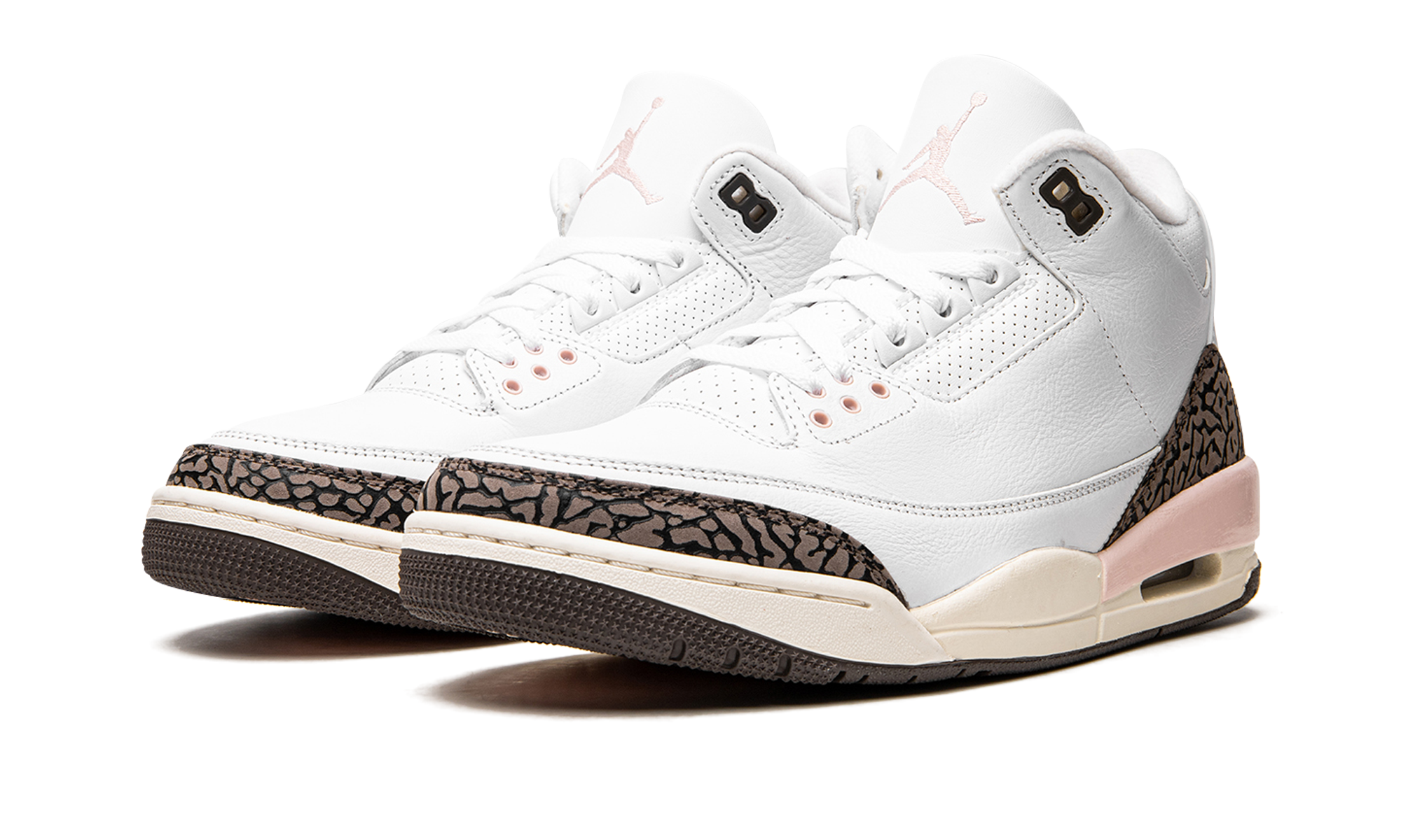 jordan 3 retro neapolitan dark mocha women s+CK9246-102+diagnol left view