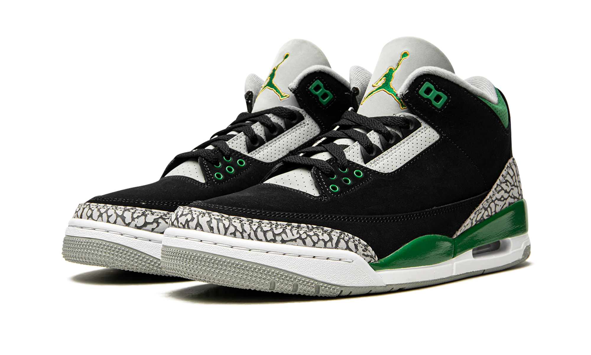 jordan 3 retro pine green+CT8532-030+diagnol left view