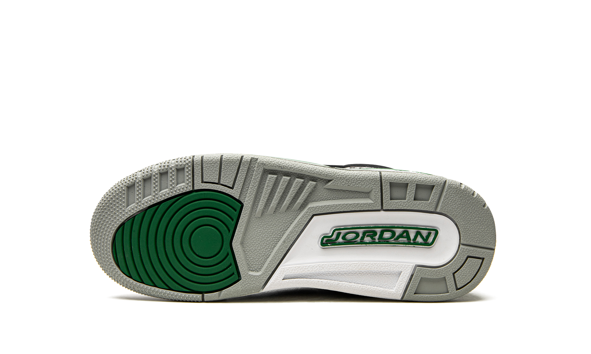 jordan 3 retro pine green gs+398614-030+bottom view