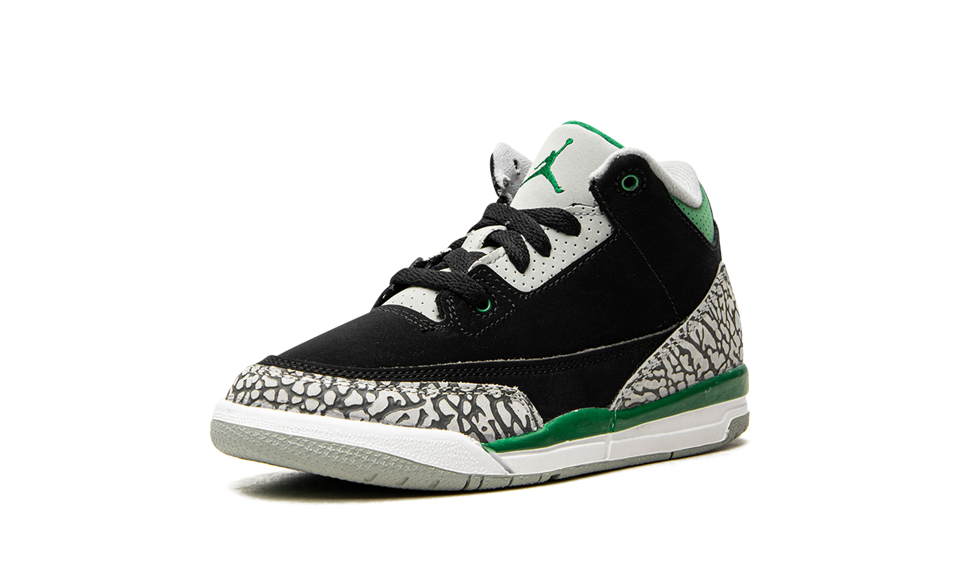 jordan 3 retro pine green ps+429487-030+left diagnol single view