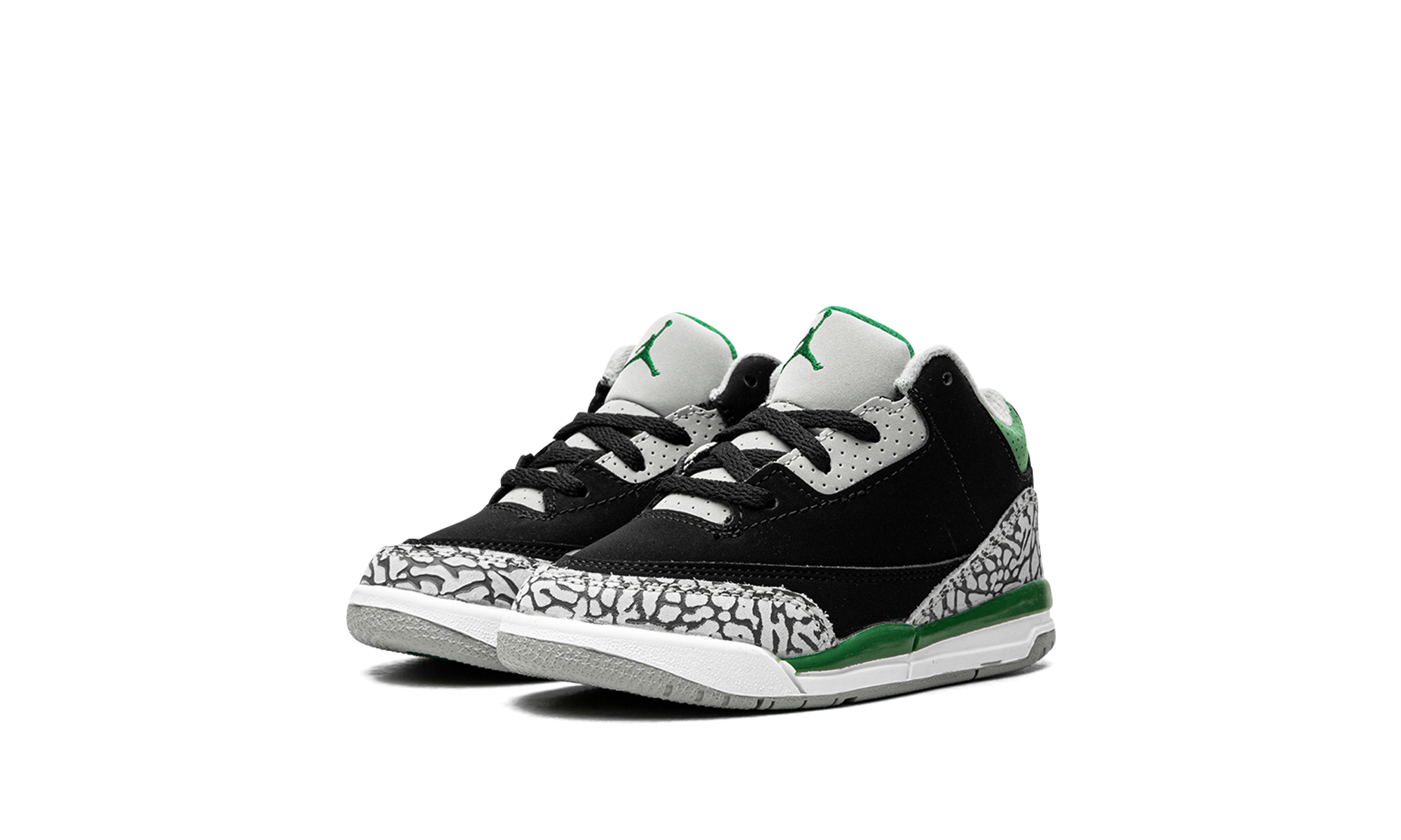 jordan 3 retro pine green td+832033-030+diagnol left view