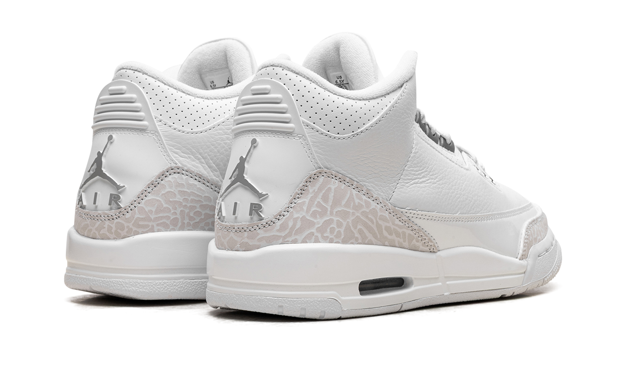 jordan 3 retro pure money 2025 gs+DM0967-111+diagnol right behind view