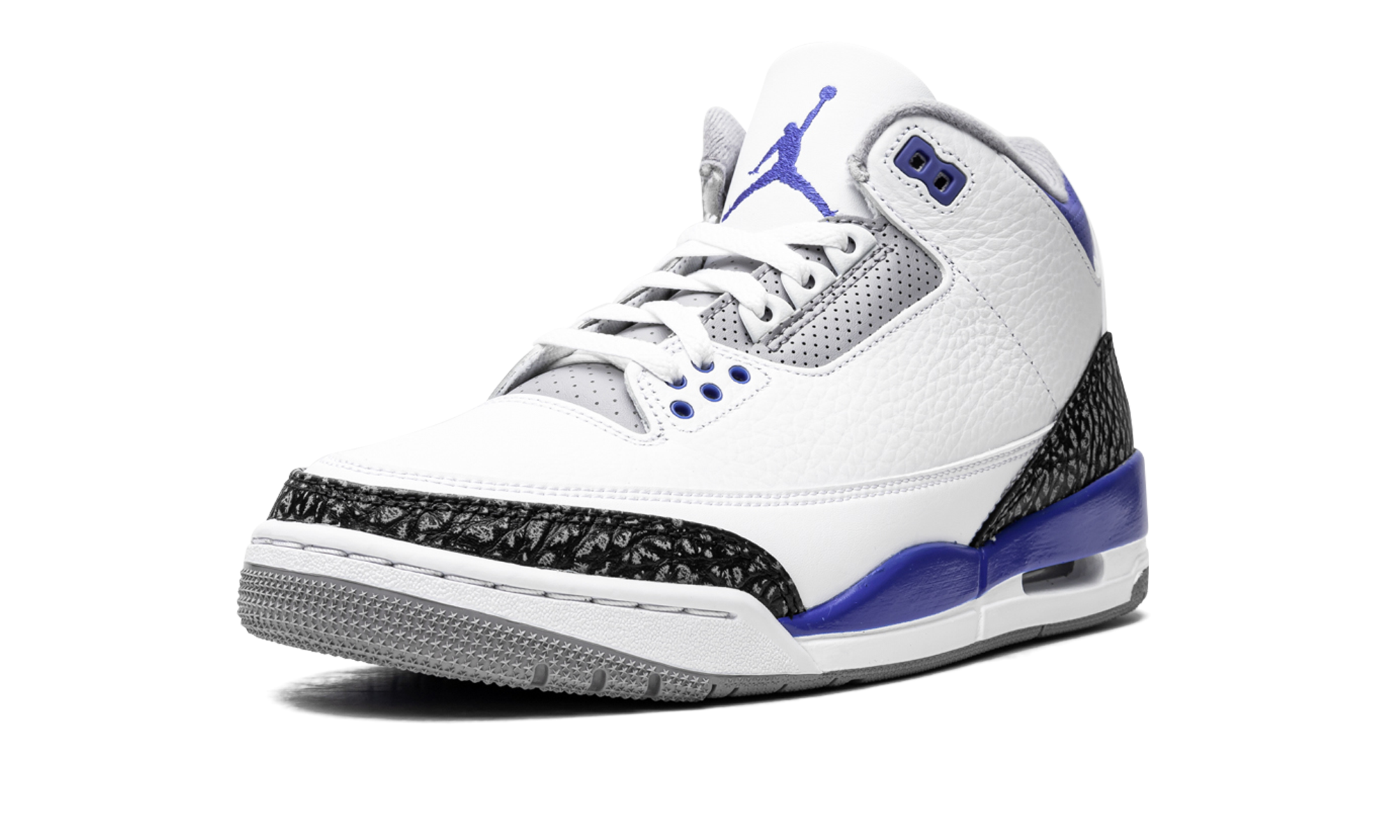 jordan 3 retro racer blue+CT8532-145+left diagnol single view