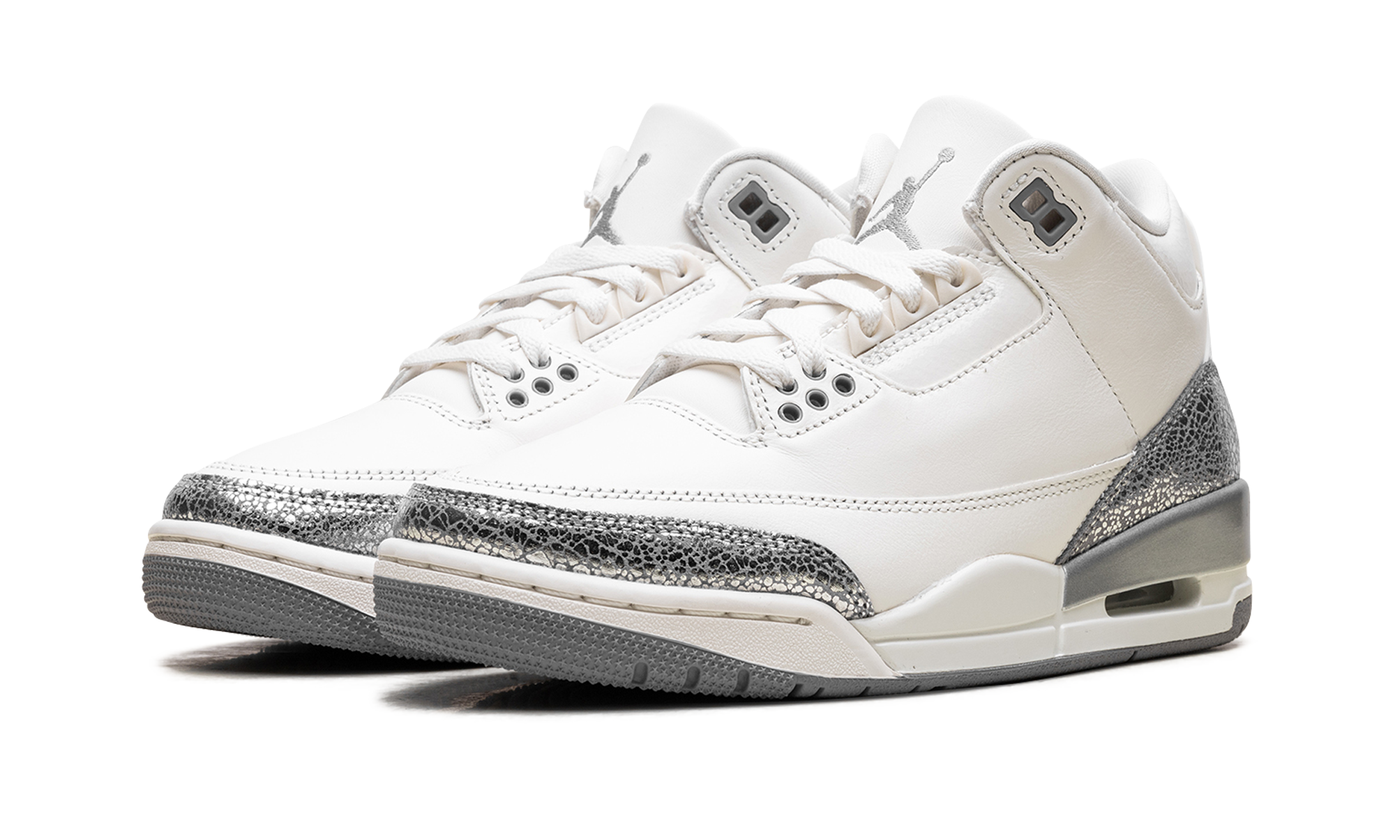 jordan 3 retro sail cement grey women s+CK9246-100+diagnol left view