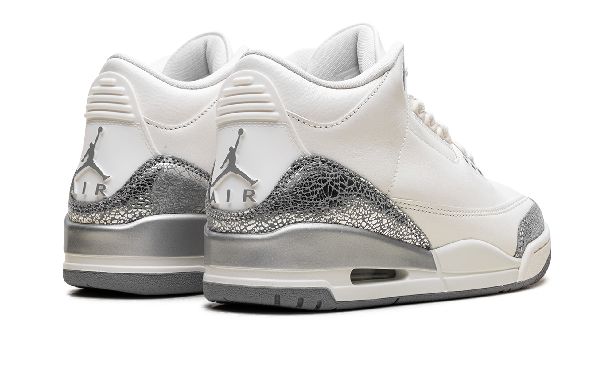jordan 3 retro sail cement grey women s+CK9246-100+diagnol right behind view