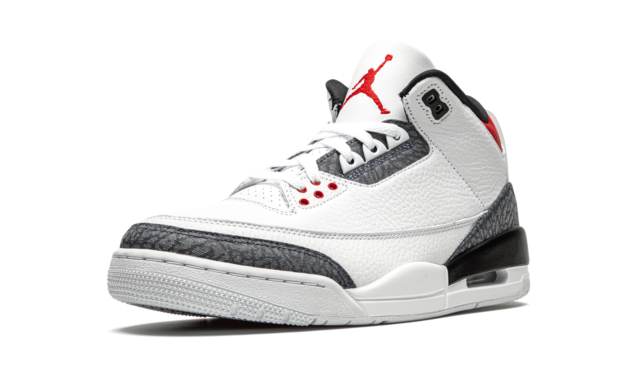 jordan 3 retro se fire red denim 2020+CZ6431-100+left diagnol single view