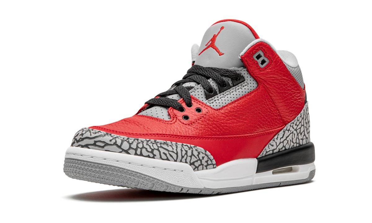 jordan 3 retro se fire red gs+CQ0488-600+left diagnol single view