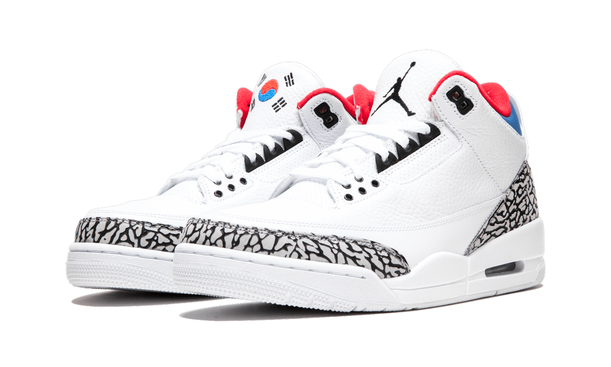 jordan 3 retro seoul+AV8370-100+diagnol left view