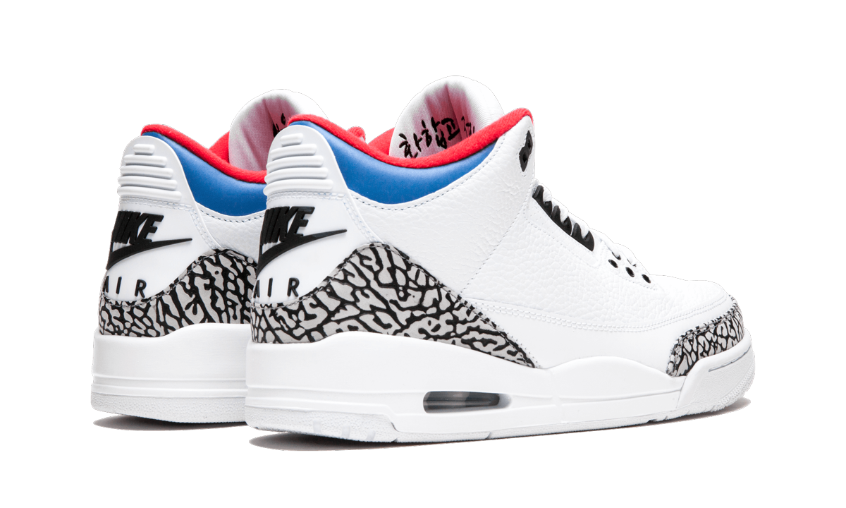 jordan 3 retro seoul+AV8370-100+diagnol right behind view