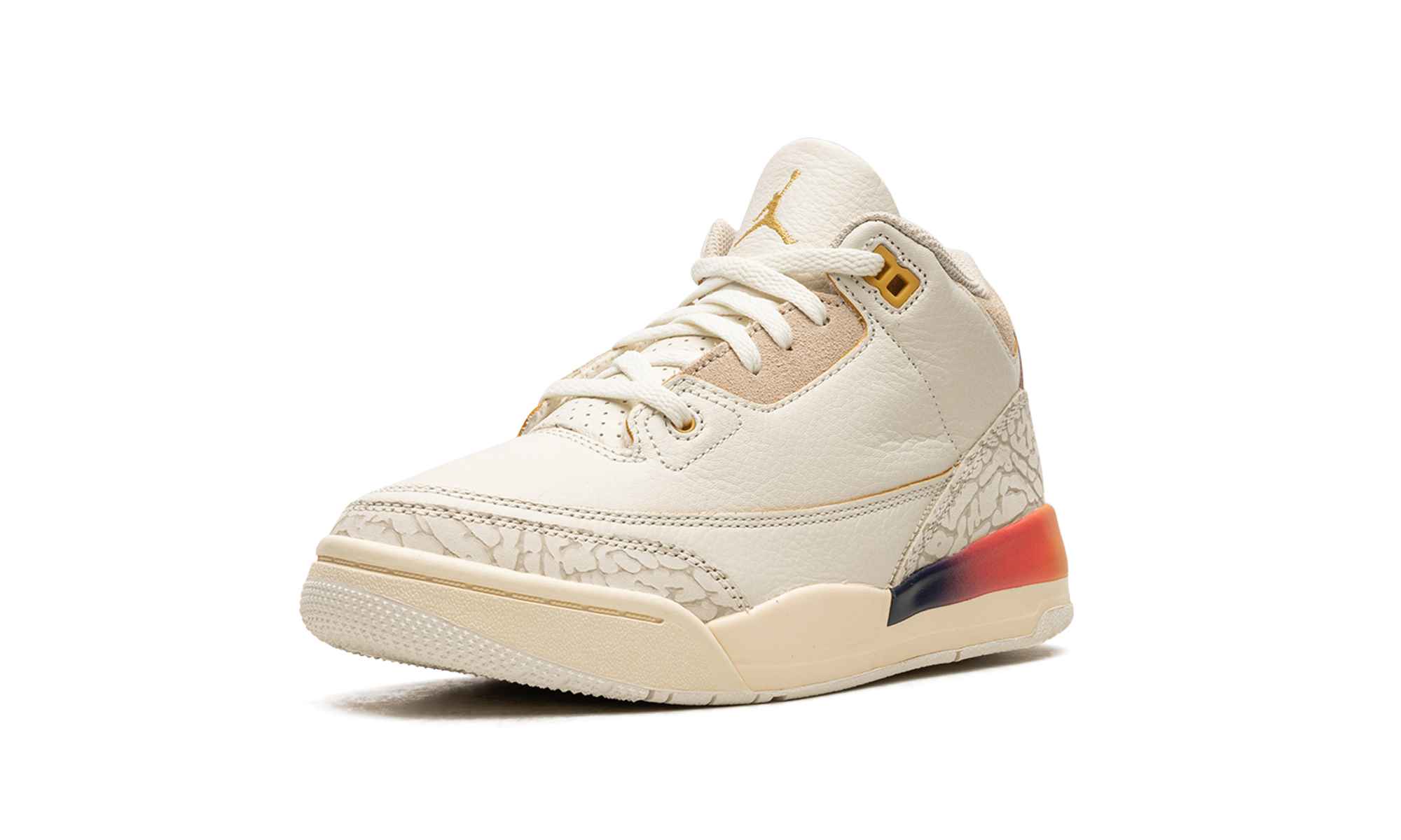jordan 3 retro sp j balvin medellin sunset ps+FN0346-901+left diagnol single view