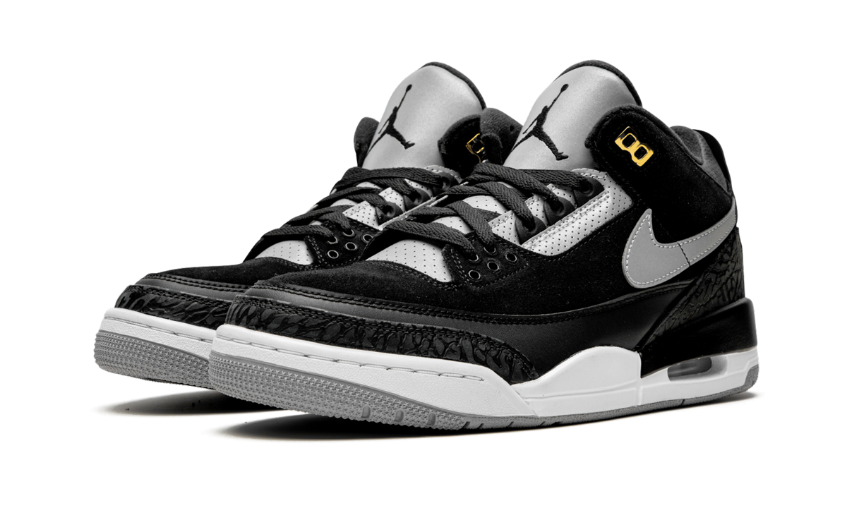 jordan 3 retro tinker black cement gold+CK4348-007+diagnol left view