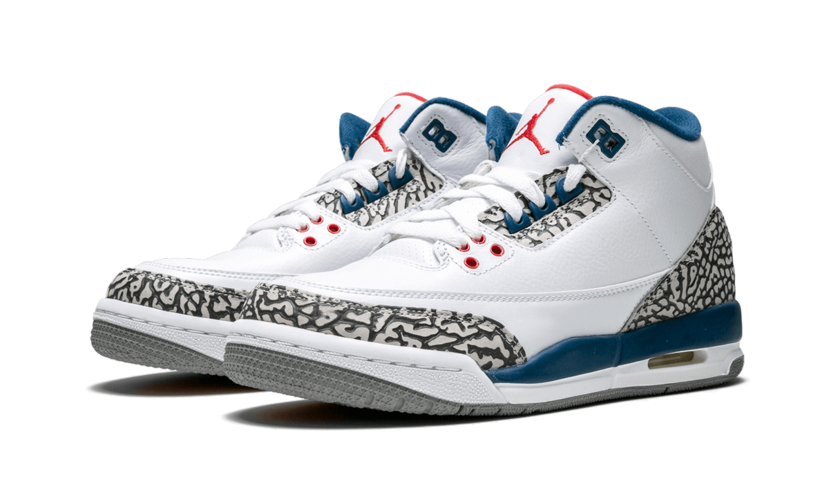 jordan 3 retro true blue 2016 gs+854261-106+diagnol left view