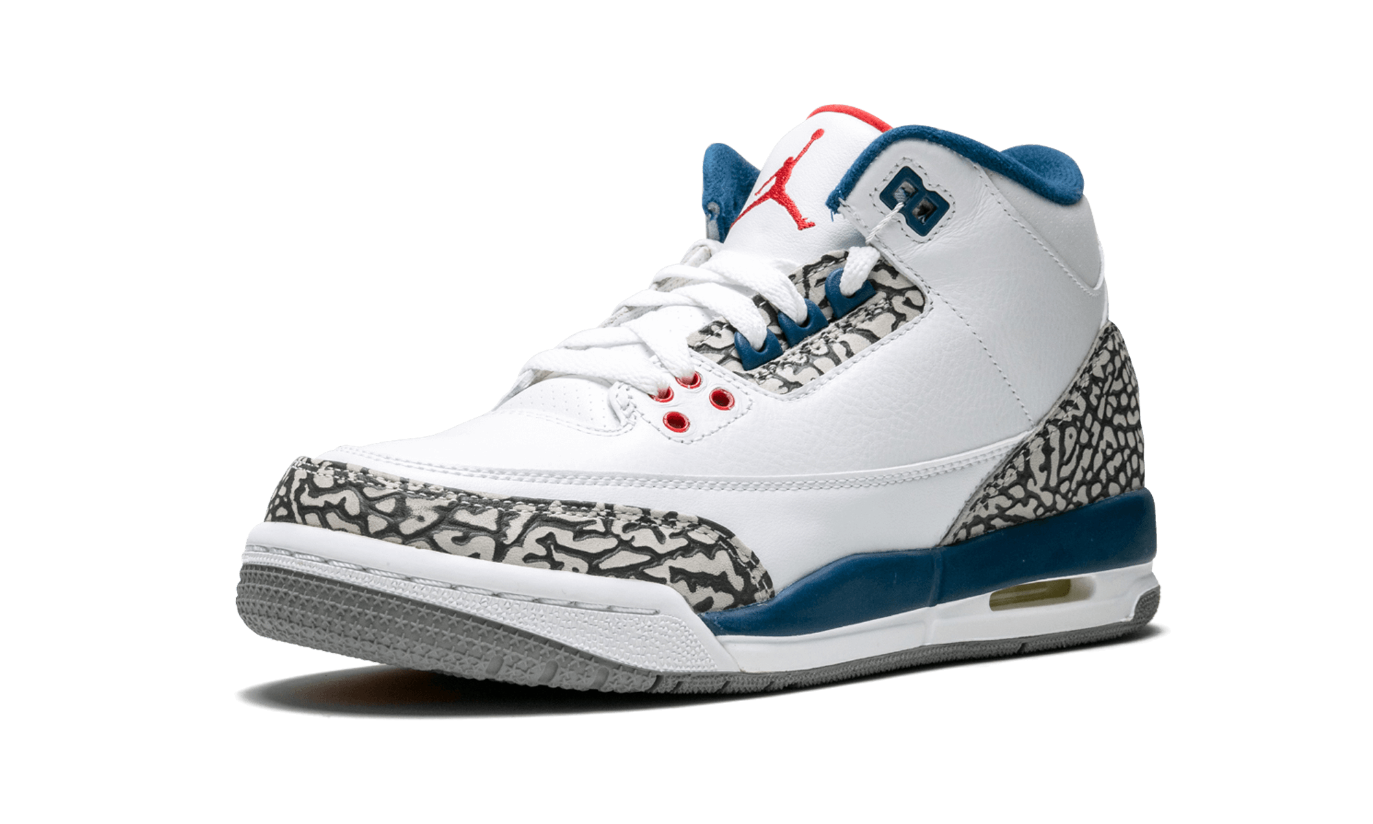 jordan 3 retro true blue 2016 gs+854261-106+left diagnol single view