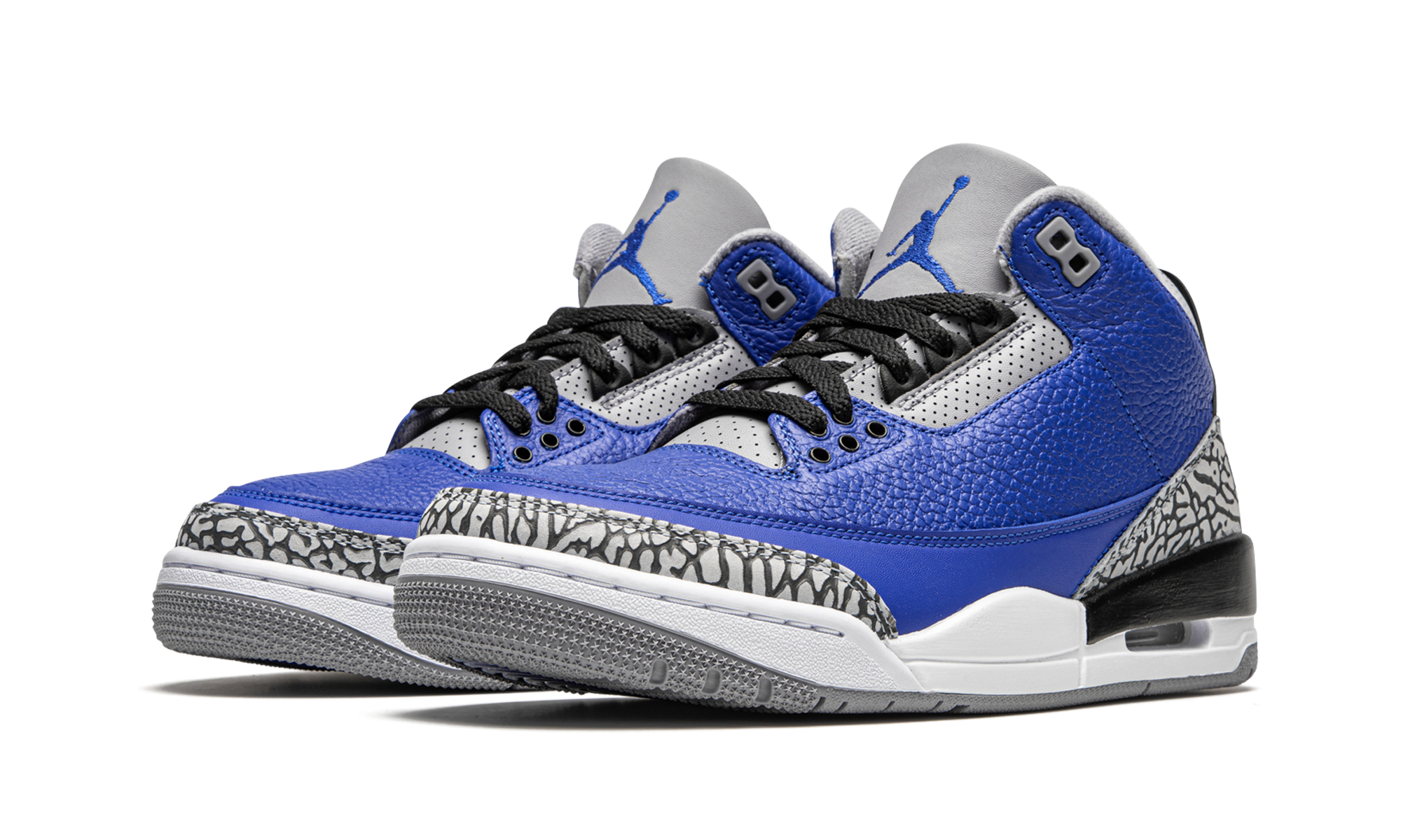 jordan 3 retro varsity royal cement+CT8532-400+diagnol left view