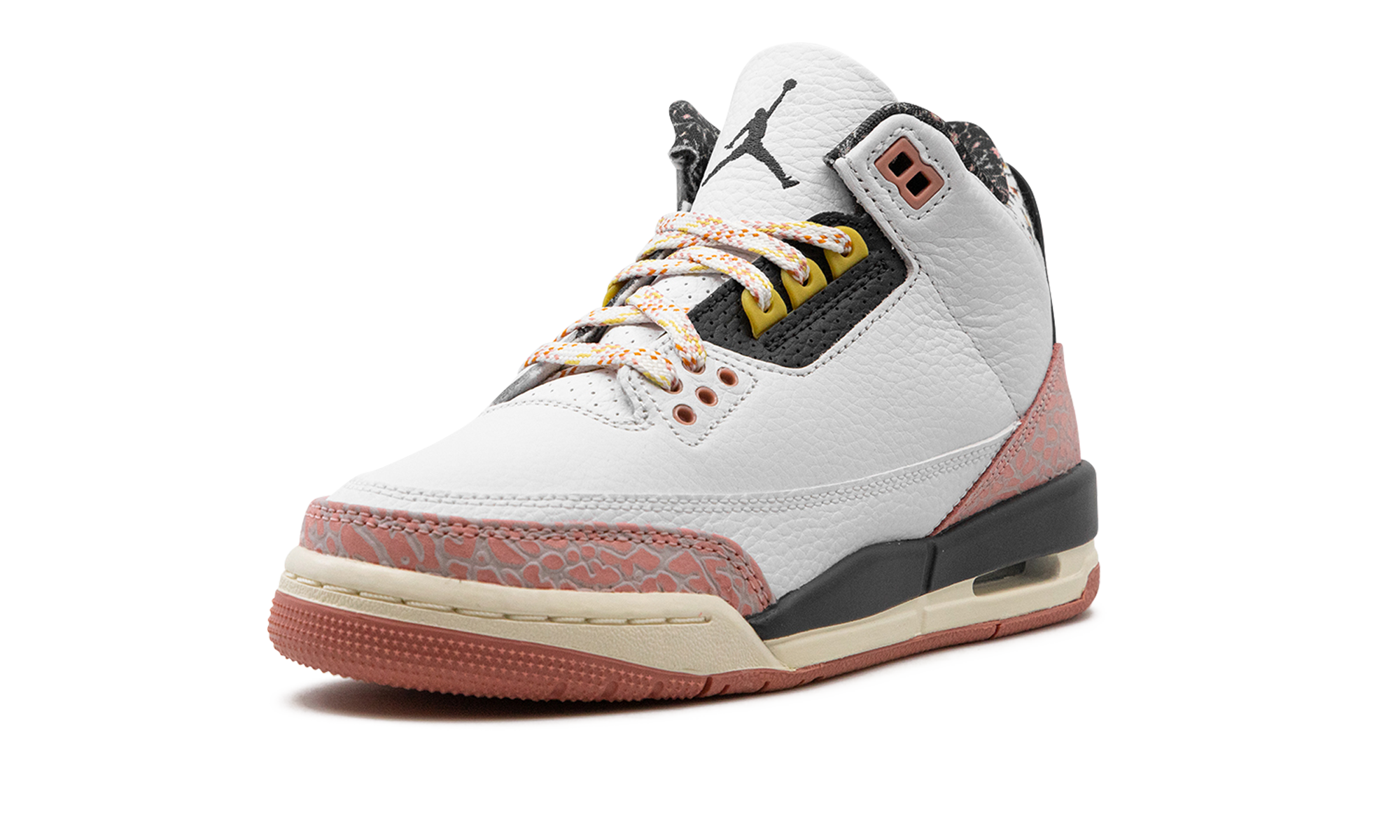 jordan 3 retro vintage floral gs+441140-100+left diagnol single view