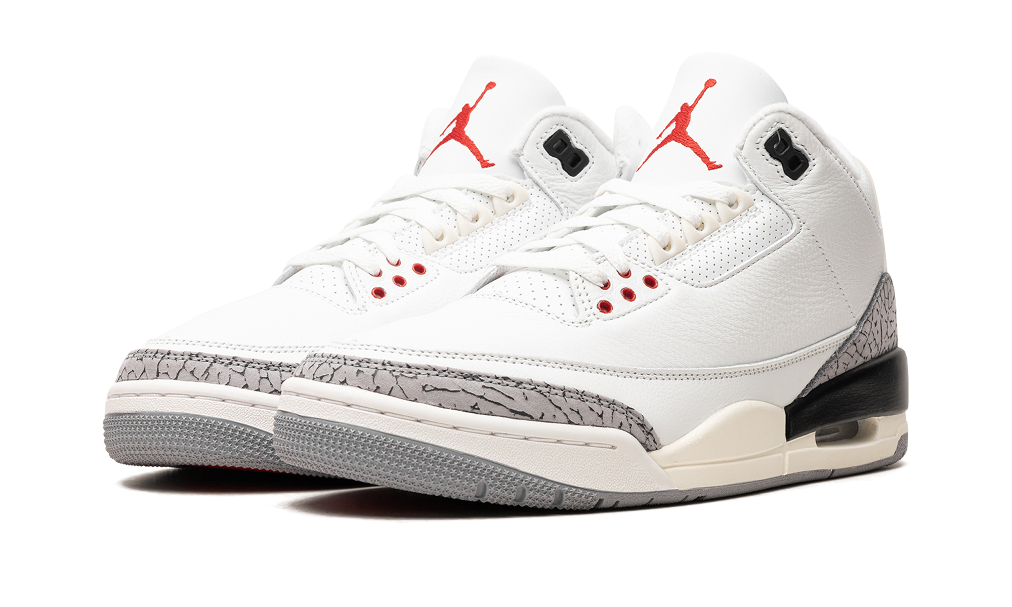 jordan 3 retro white cement reimagined+DN3707-100+diagnol left view