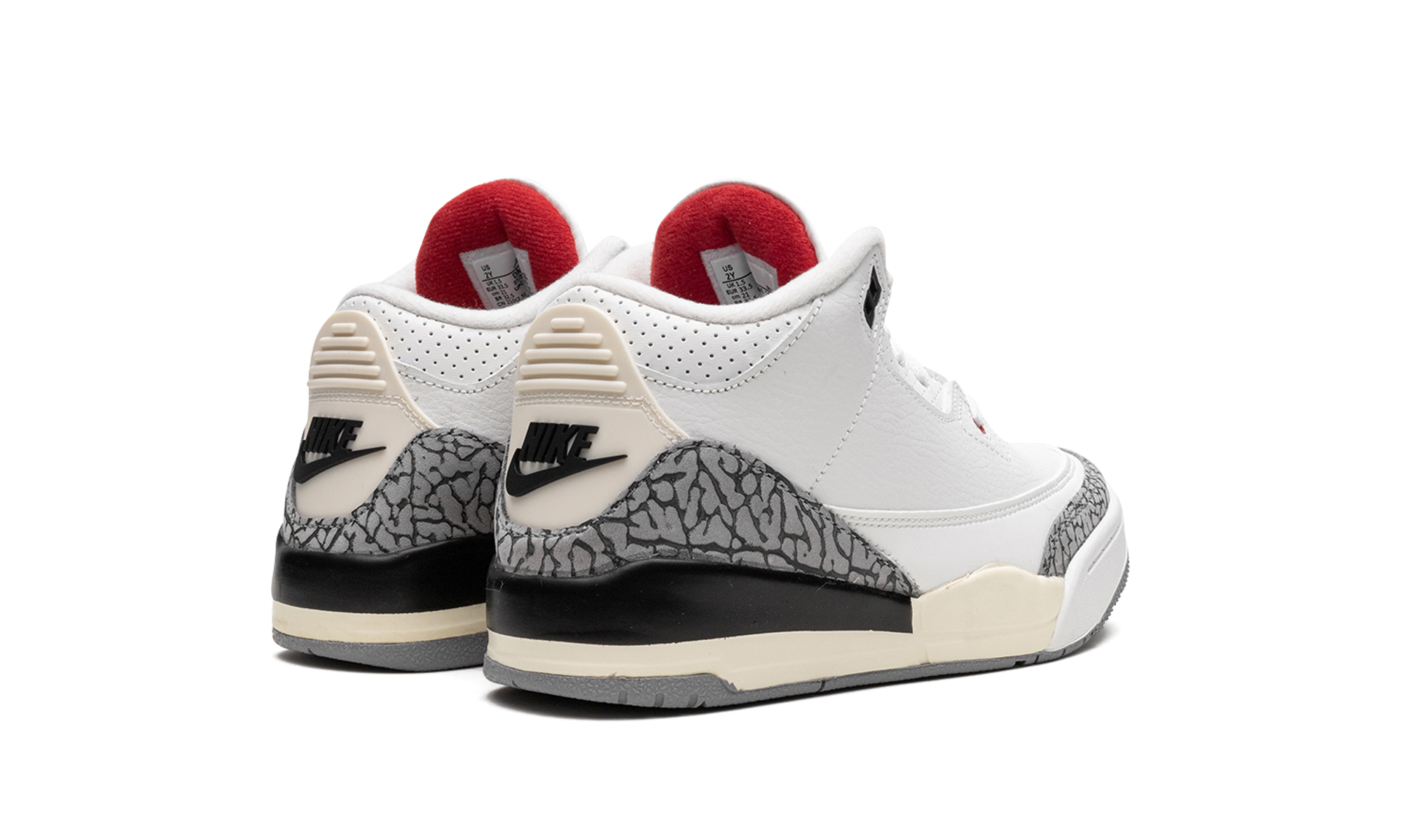 jordan 3 retro white cement reimagined ps+DM0966-100+diagnol right behind view