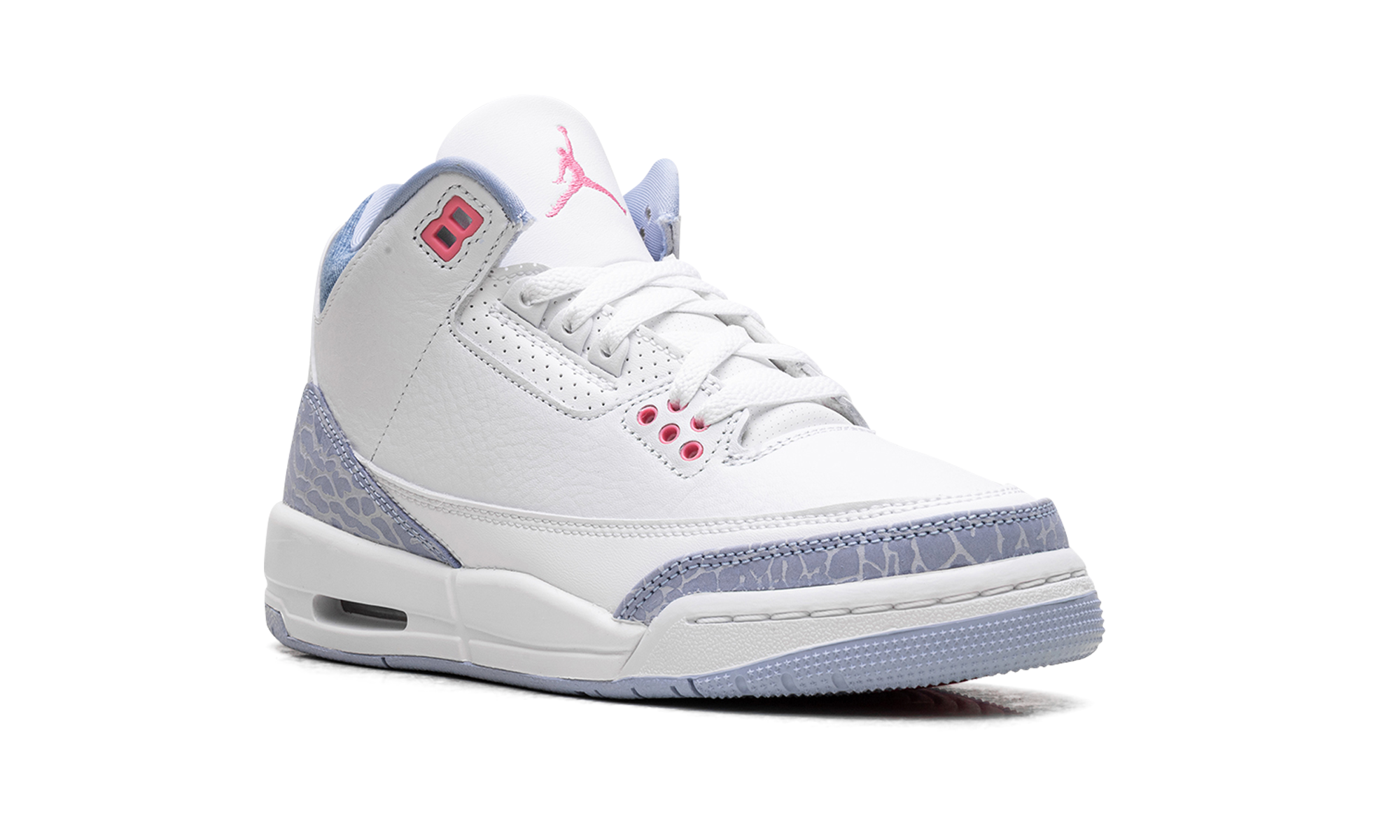 jordan 3 retro white cobalt bliss gs+HQ0784-101+diagnol right view