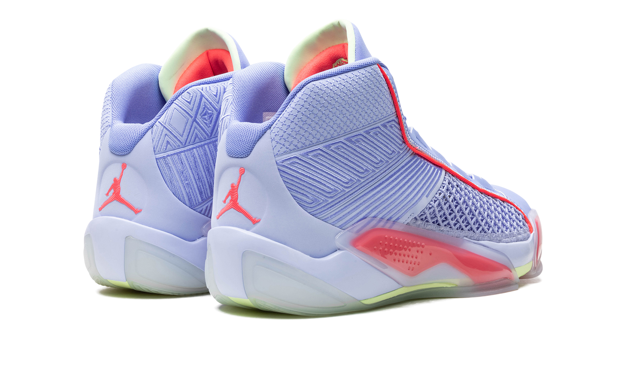 jordan 38 fadeaway translucent outsole+DZ3356-500+diagnol right behind view