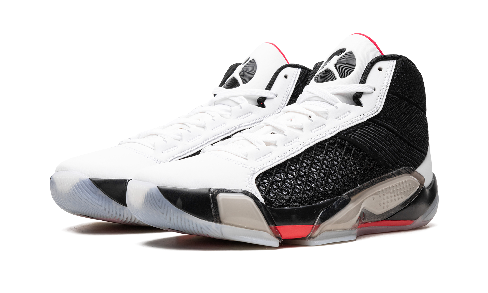 jordan 38 fundamentals clear sole+DZ3356-106+diagnol left view