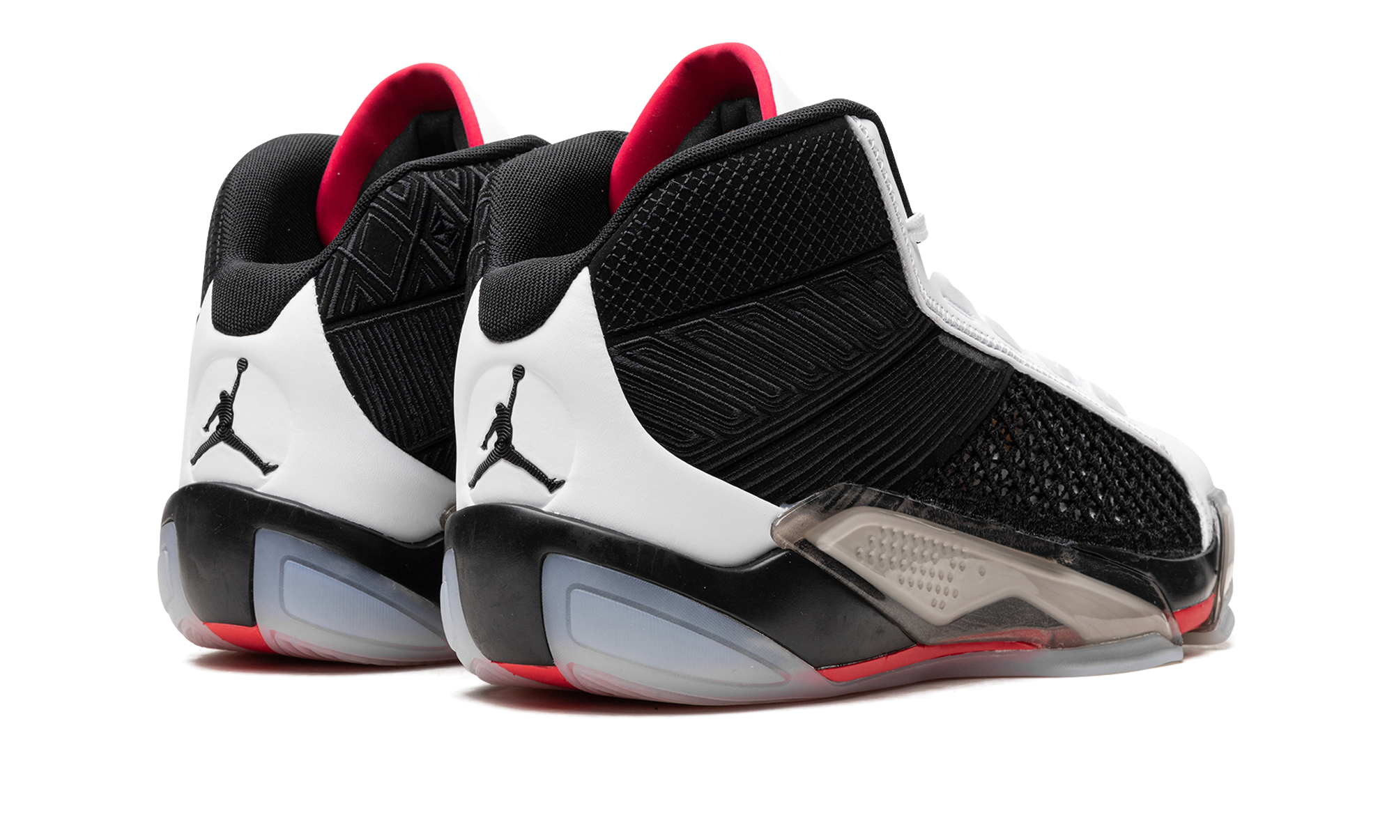 jordan 38 fundamentals clear sole+DZ3356-106+diagnol right behind view