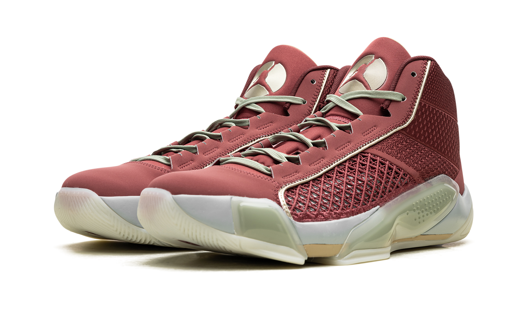 jordan 38 year of the dragon translucent sole+FQ8894-600+diagnol left view