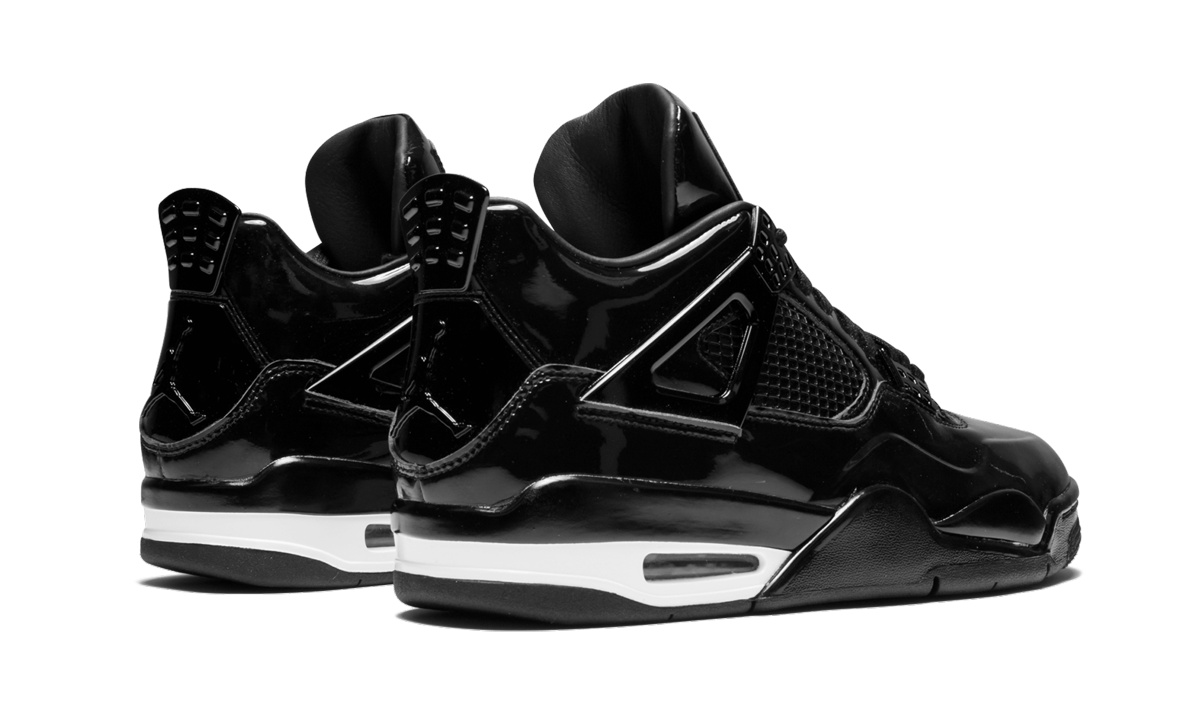 jordan 4 retro 11lab4 black+719864-010+diagnol right behind view